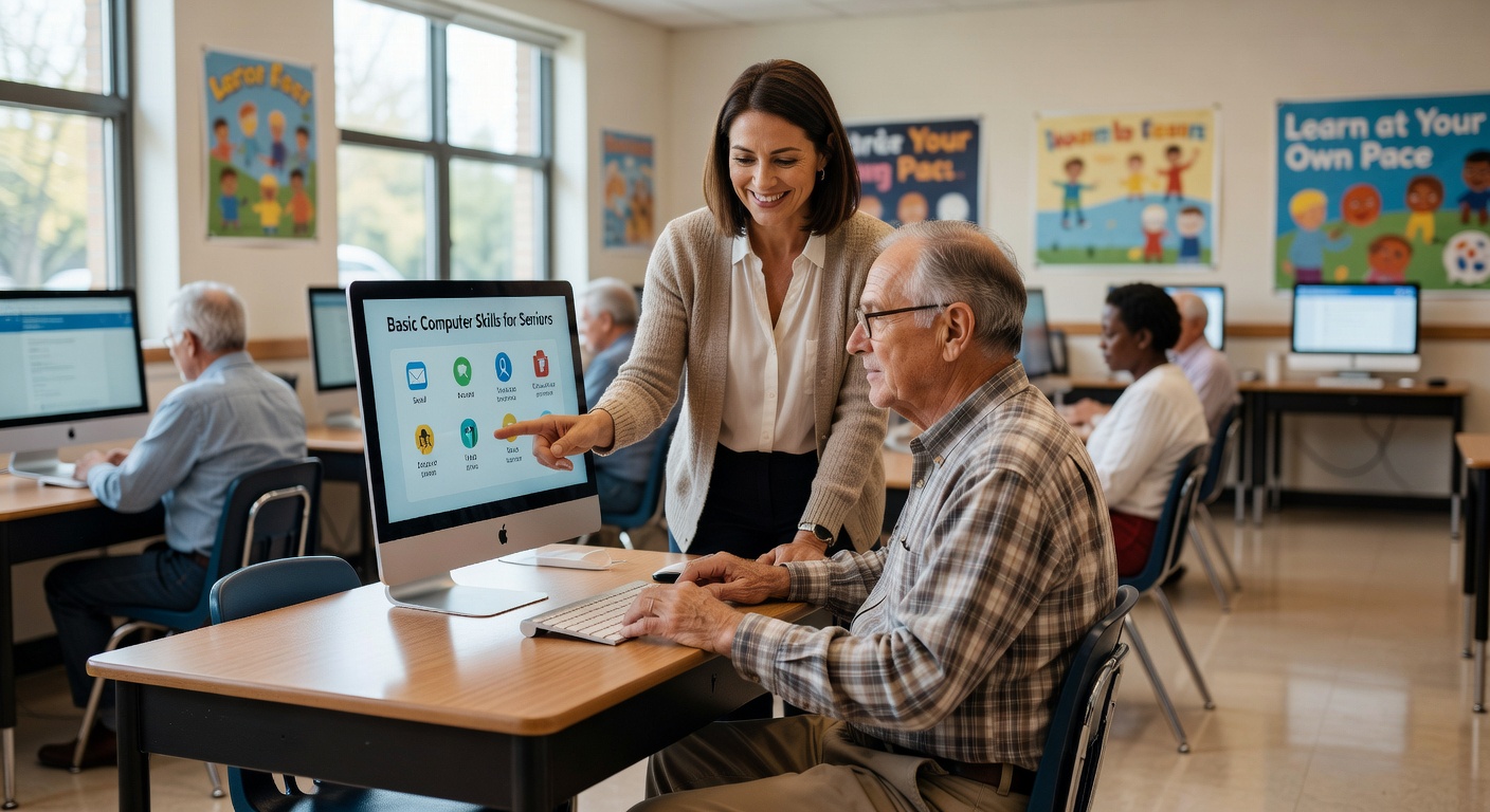 シニアを指導する講師